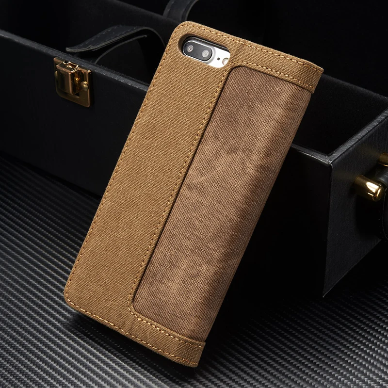 Роскошный чехол CaseMe из джинсовой ткани с откидной крышкой и бумажником для карт