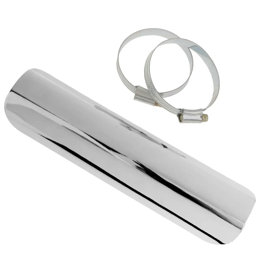 Manifold Exhaust Tube Heat Shield Cover Thermal Shroud For  White