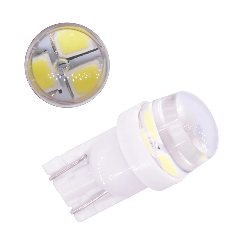 100x T10 силикагель светодиодный 194 W5W 3 светодиодный 501 2835 SMD авто отложным воротником сбоку номерной знак светильник лампа габаритного огня
