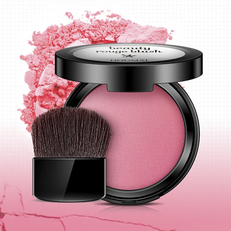 

Waterproof Baked Blush Palette Face Blush Highlighter Eye Shadow Make up Shiny Pink Cheek Rouge Blusher 5g