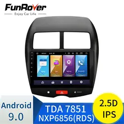 Funrover android8.0 автомобильный dvd 10,1 "2din автомобильный мультимедийный плеер стереосистема с GPS для MITSUBISHI ASX 2011-17 стерео радио wifi bluetooth