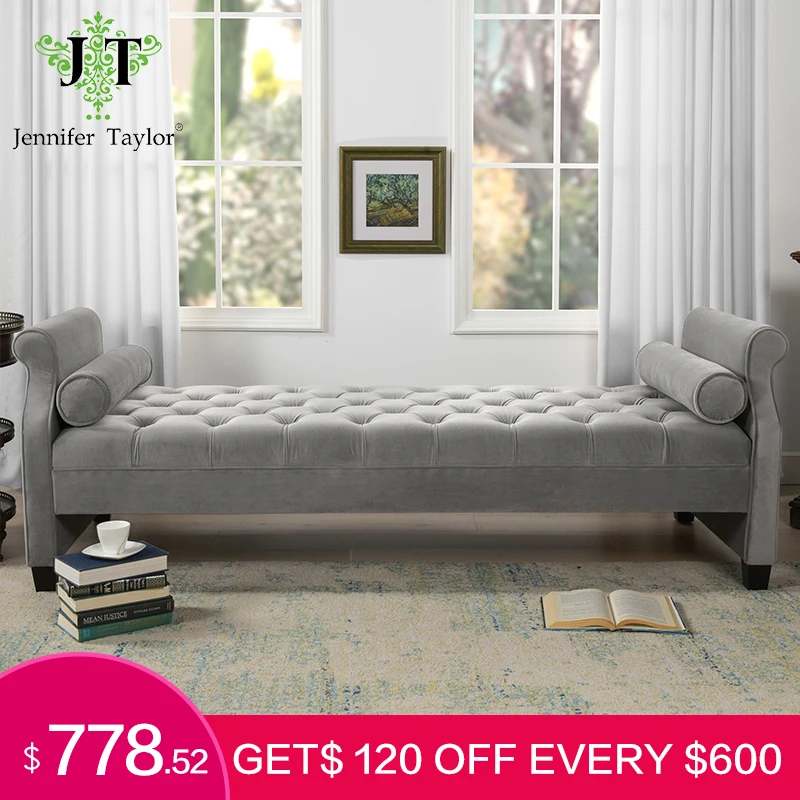 Sofá cama de brazo enrollable Eliza Jennifer Taylor para el hogar con  almohadas reforzadas, disponible en varios colores, color gris  ópalo|Tumbona| - AliExpress