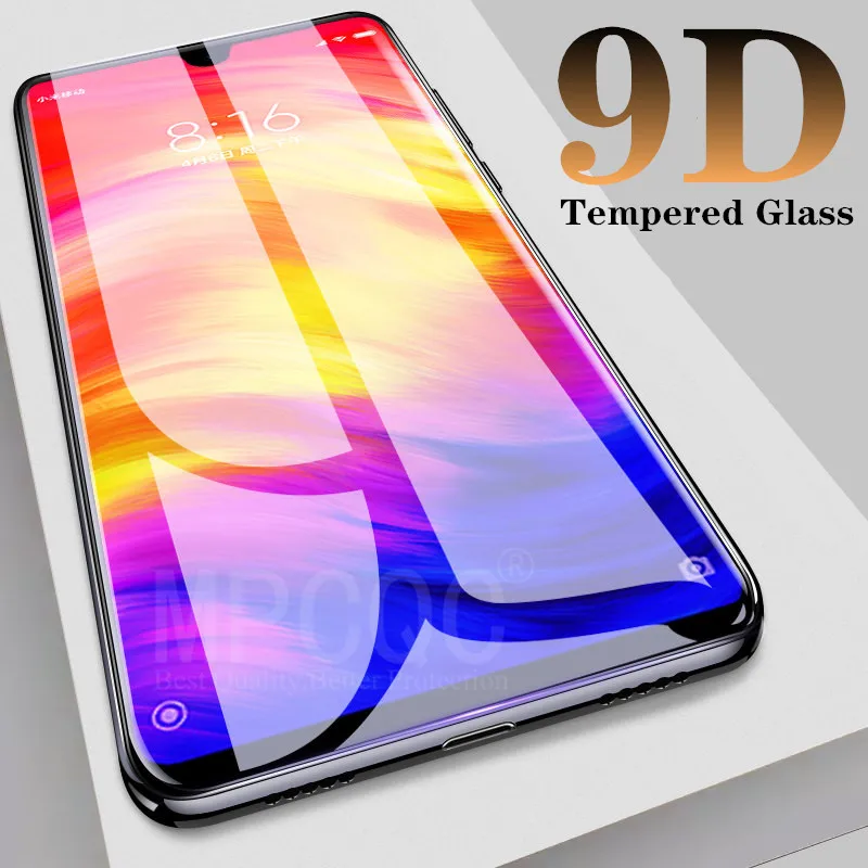 

9D Full Cover Screen Protector Tempered Glass For Xiaomi Redmi Note 8 Pro 7 6 Protective Glass For Redmi 6A 7A K20 6 Pro Film