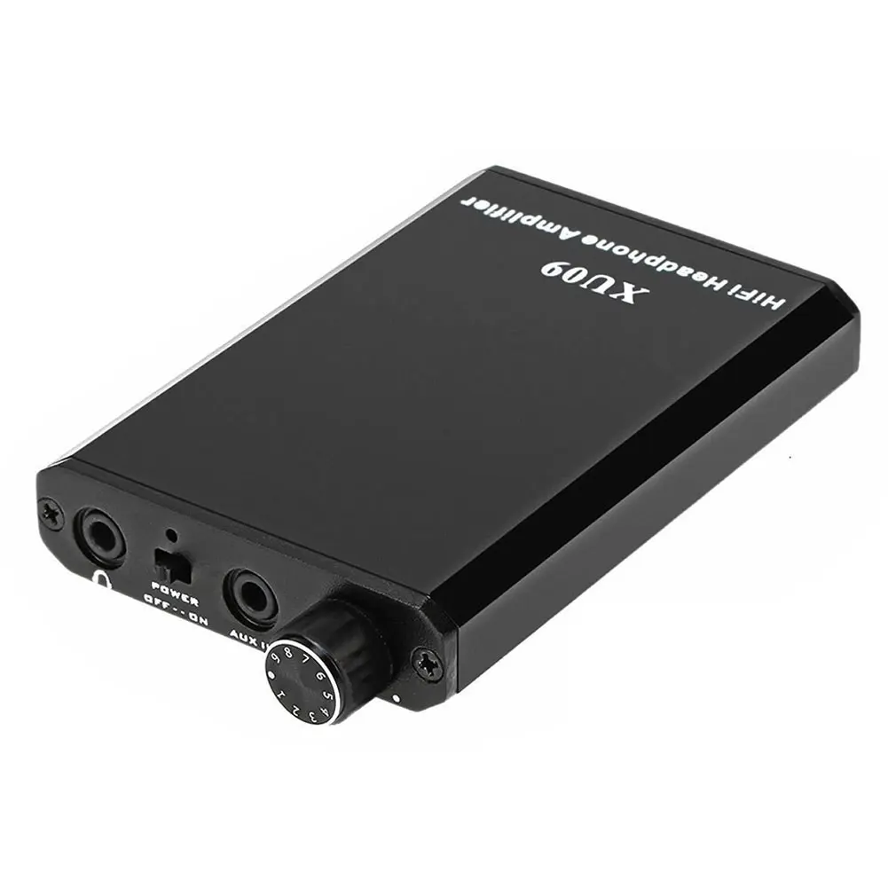  XU09 Powerful Portable Music Improver Black Audio HIFI MP3 Metal Home Mini Headphone Amplifier Rech