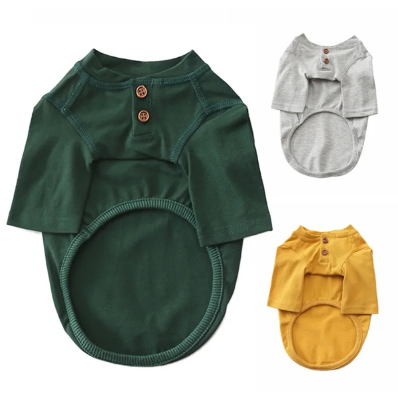 

et Dog T Shirt Puppy Cat Clothes Button Jacket For Summer Shirt Small Dog Cat Pet Clothes Dogs Pets Clothing Vest T Shirt ZA