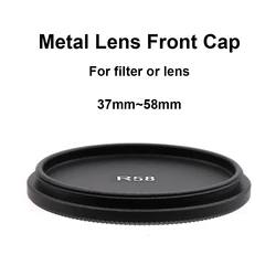 Metal Lens Filter Front Cap Aluminum Alloy Screw-in Universal for 37mm 40.5mm 43mm 49mm 52mm 55mm 58mm