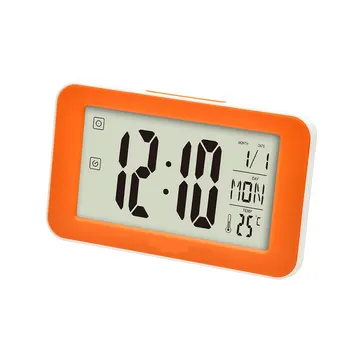 

Large LCD Display Alarm Clock Night Light Clock with Temperature and Calendar Home Decor Table Clock with Timer for Student