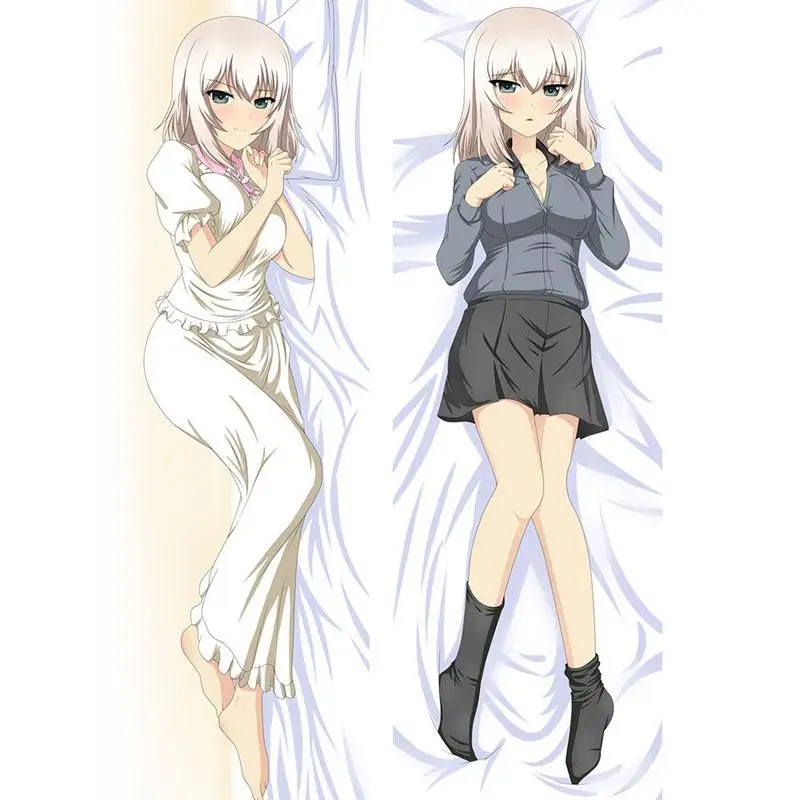 

3D Double-sided Japanese Anime Carton GIRLS Und PANZER Throw Otaku Dakimakura Gift Bedding Hugging Body Pillow Case 150x50 CM