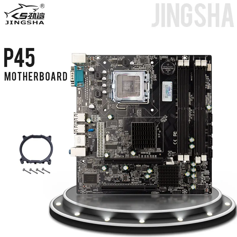 Jingsha Motherboard Intel P45 Chipset Mainboard SATA Port Socket LGA775 DDR2 support Xeon LGA 771