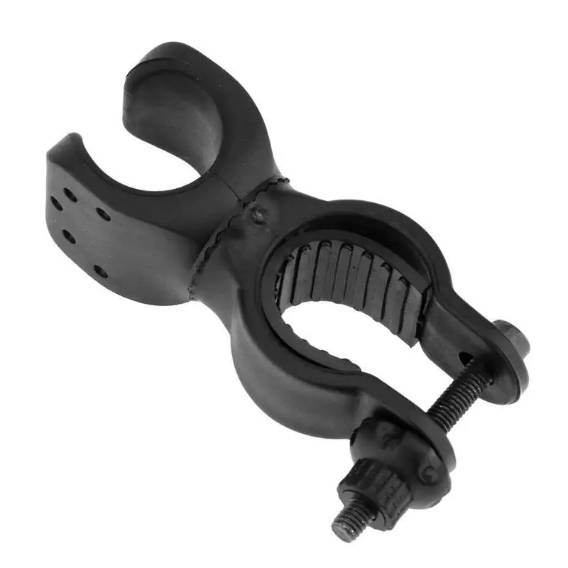 Torch Clip Mount Bicycle Front Light Bracket Flashlight Holder 360Rotation With antiskid rubber waterproof Bike accessories