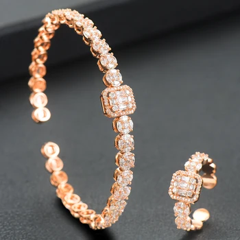

GODKI Trendy Luxury Stackable Bangle For Women Wedding Full AAA Cubic Zircon Crystal CZ Dubai Bracelet Party Jewelry 2020