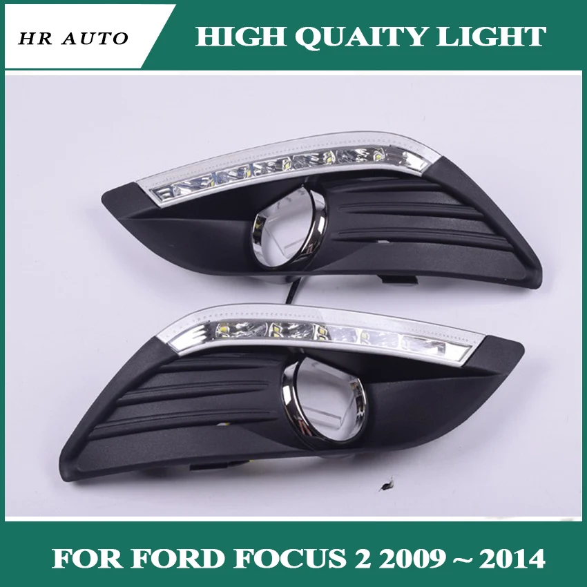 СВЕТОДИОДНЫЙ DRL Дневной ходовой свет с противотуманной лампой для Ford Focus 2 2009~ поворотник