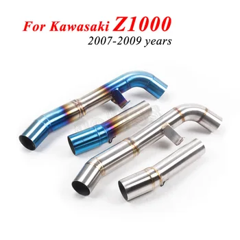 

For Kawasaki Z1000 2007-2009 Slip-on Middle Link Pipe Motorcycle Akrapoviccc Escape Moto Exhaust Modified Mid Muffler Motocross