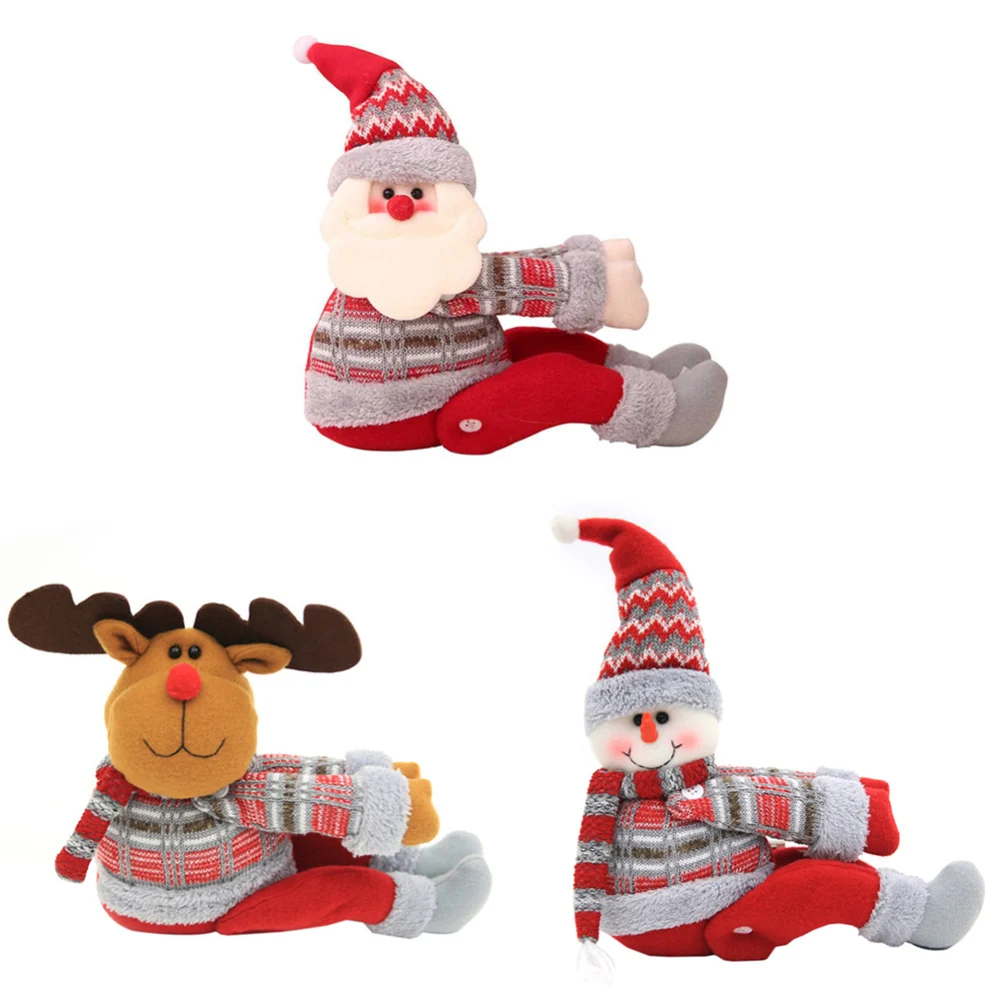 

Cartoon Doll Curtain Buckle Window Decor Snowman Santa Elk Window Screening Clip Christmas New Year Party Window Decoration
