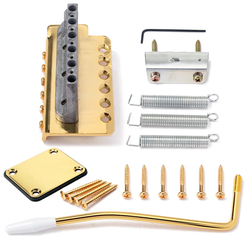 

6 Strings Electric Guitar Tremolo Bridge System DIY Luthier Tool Gold