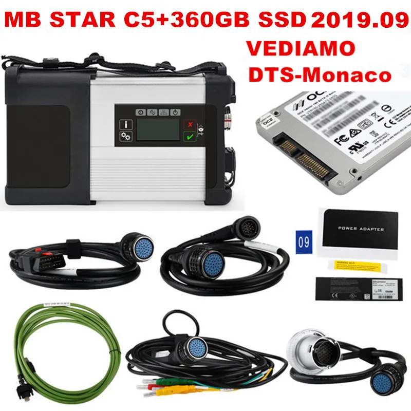 A + качественный полный чип V2019.12 программное обеспечение 360 ГБ SSD MB STAR C5 SD Connect Compact 4