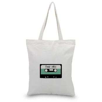 

Handbag Canvas Tote Bag Cute pattern Custom Print Logo Text DIY Daily Use Eco Ecologicas Reusable Shopping Bag Recycle