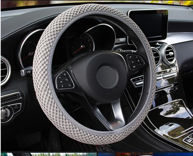 Car Steering Wheel Glove Cover Automobile steering wheel cover appropriate for kia Ceed Rio K2 K3 K4 K5 Picanto Sportage Rio 3 weaving