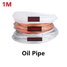 1 Meter 4/6/8mm Lubricating Oil Pipe Copper Aluminum Nylon Tube Machine Oil Tubing Lathes Delivery Pipe Automatic Lubricating