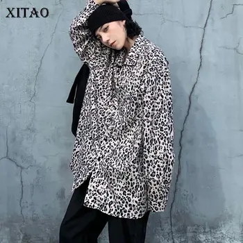 

XITAO Leopard Print Pattern Shirt Women 2020 Autumn Casual Fashion New Style Temperament All match Full Sleeve Blouse ZP2381