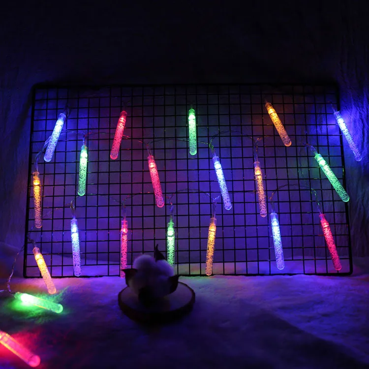 

LED Transparent Bubble Column Colorful Lights Handmade Modeling Battery Box String Lights Outdoor Christmas Holiday Decorative L