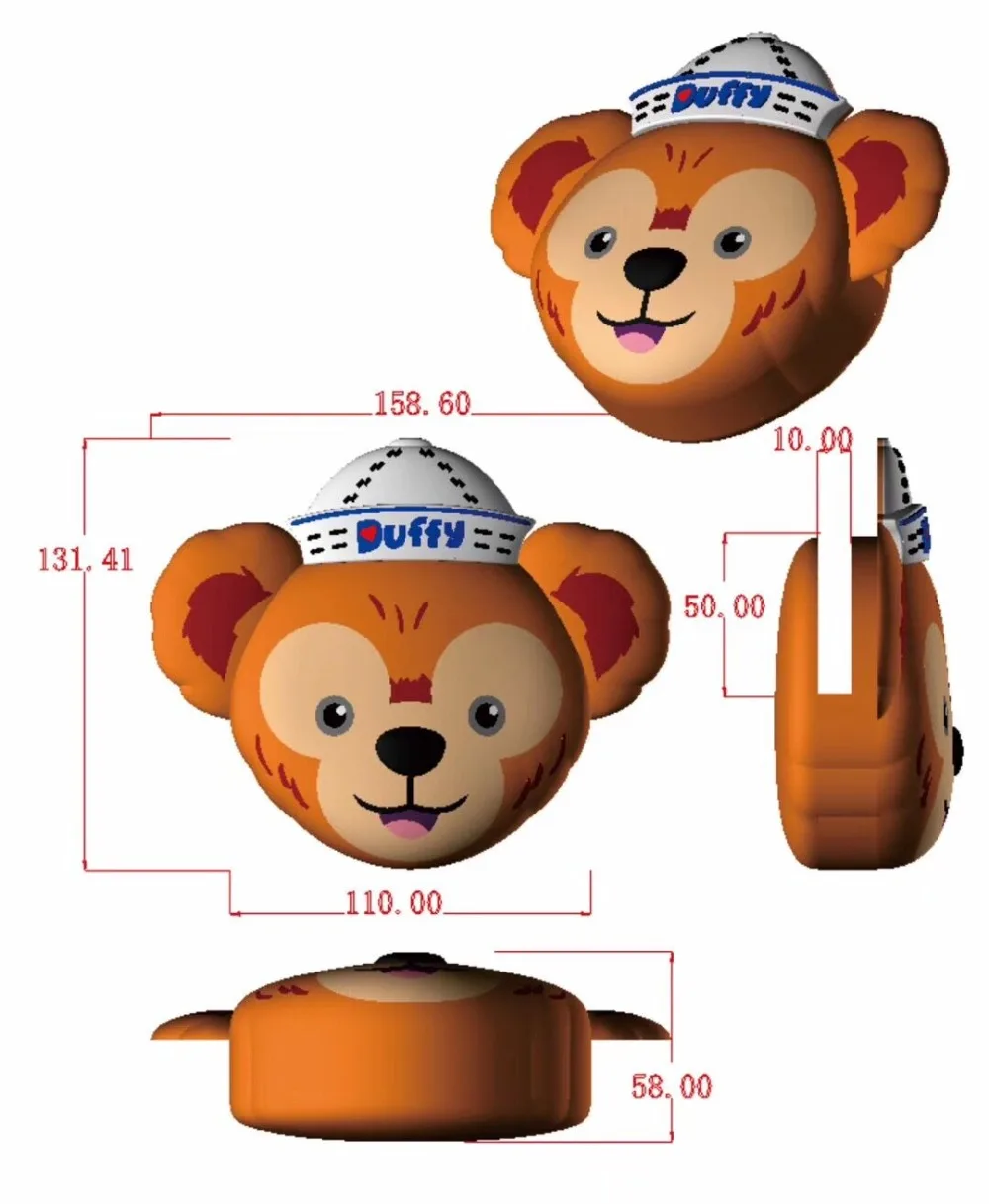 Универсальная сумка-кошелек с медведи Duffy и shelliemay для airpods, монета, помада, сумка на плечо, кобура, подарок для девочки+ длинный ремень