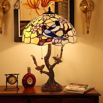 

Tiffany lamp selling 16 inch tiffany retro art adornment lamps and lanterns of sitting room bedroom study the magpies lamp