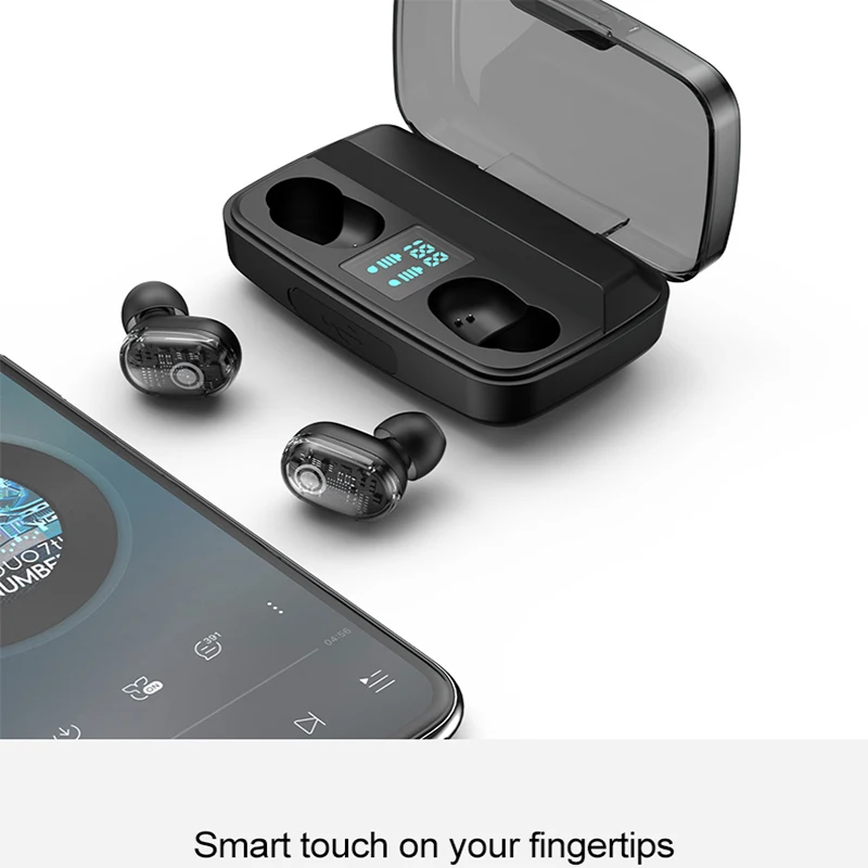 Беспроводные наушники 5,0, Bluetooth наушники, портативные, 1800 мА/ч, внешний аккумулятор, Aptx/SBC, гарнитура, стерео, Мини Bluetooth наушники M13C