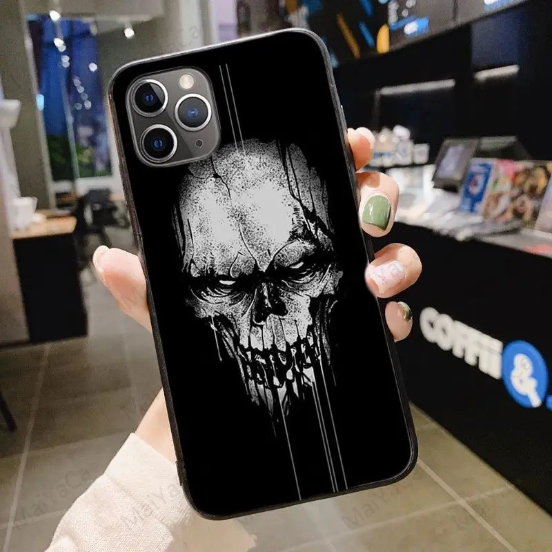 Skull Skeleton Hybrid Phone Case For iPhone