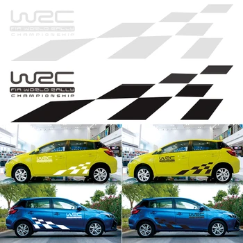 

Plaid Car Sticker DIY Waistline Body Sticker Decal Decor Creative Car Sticker