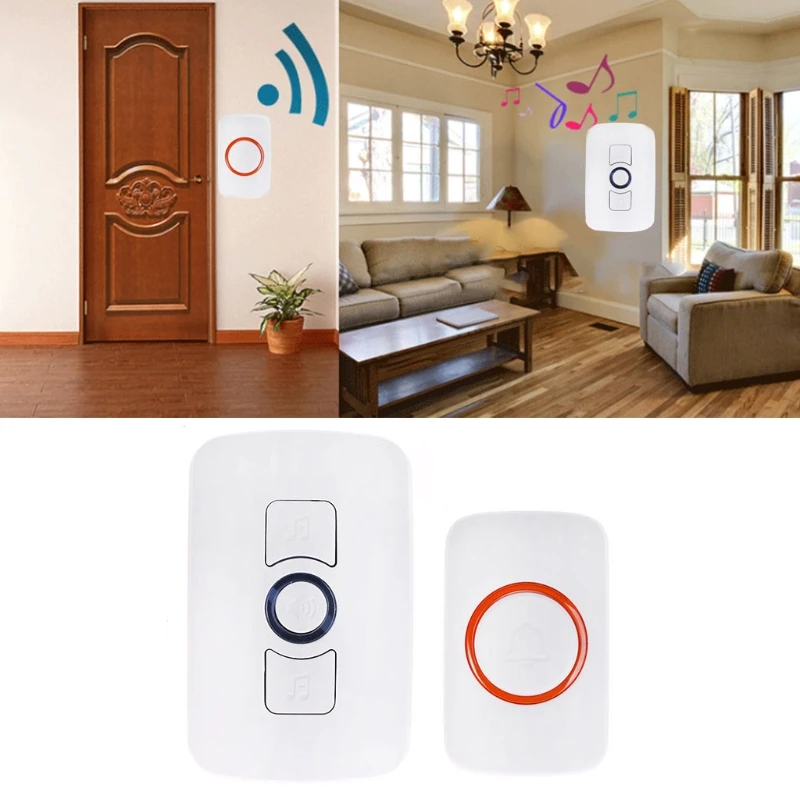 

High Quality Stylish and Precise LED Wireless Doorbell Plug-in Cordless Home Door Chime With 32 Optional Chimes