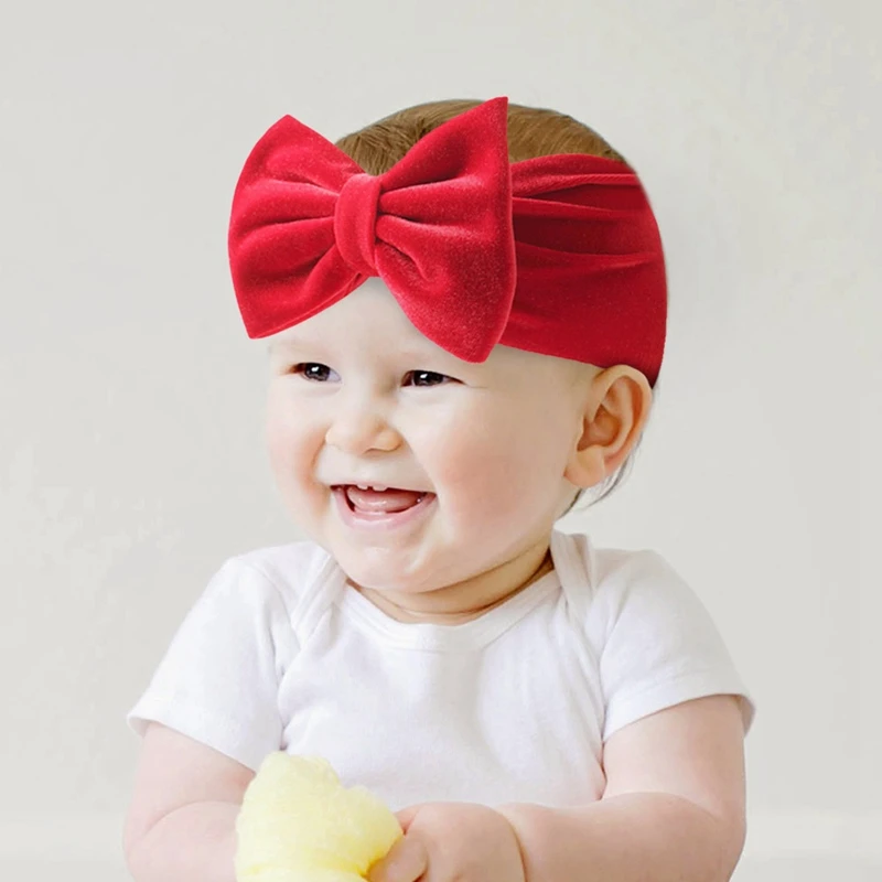 red velvet baby headband