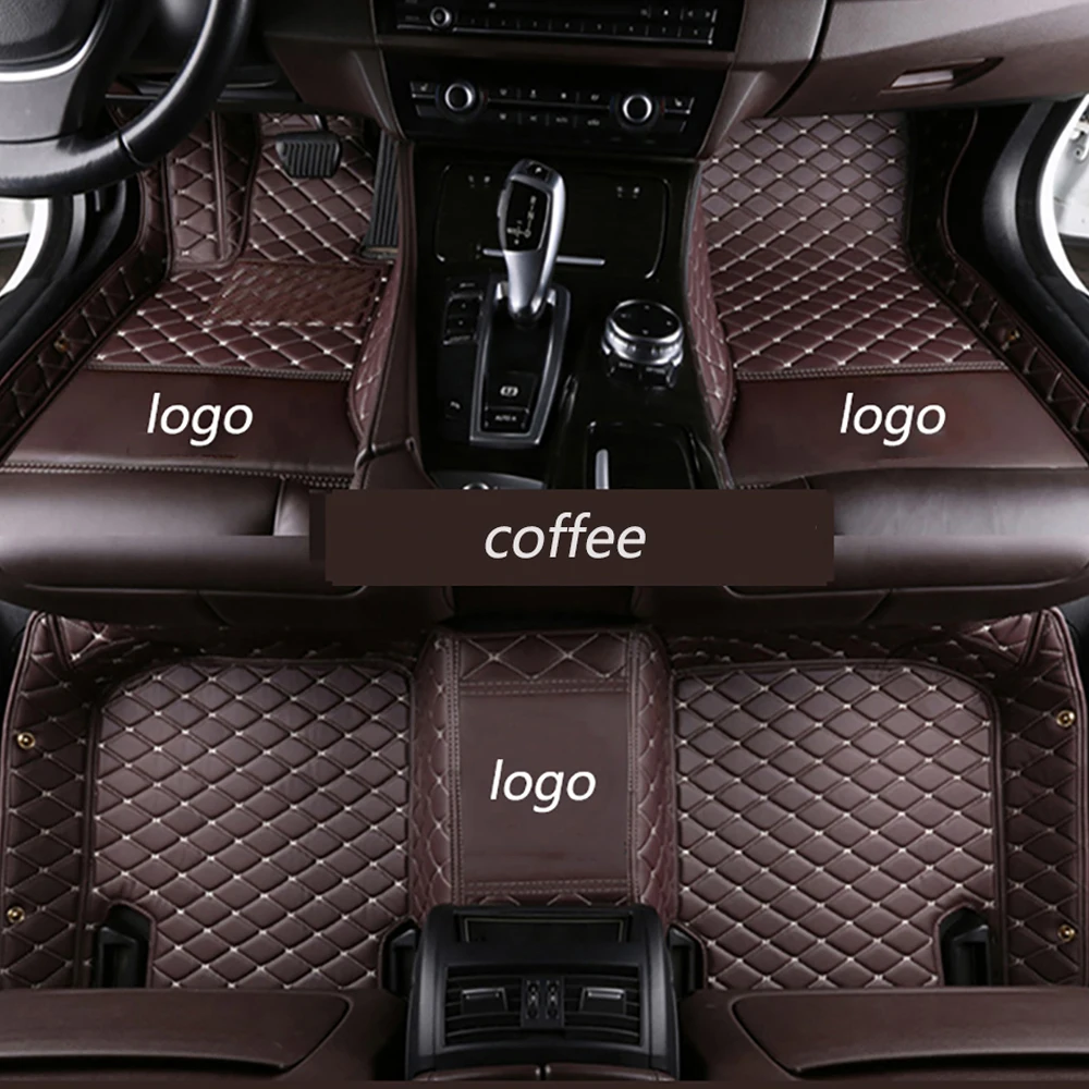 

Car floor mats with Logo/Brand Logo Case for Fiat 500 Viaggio S Freemont bravo 5D Waterproof car-styling leather Anti-slip carpe
