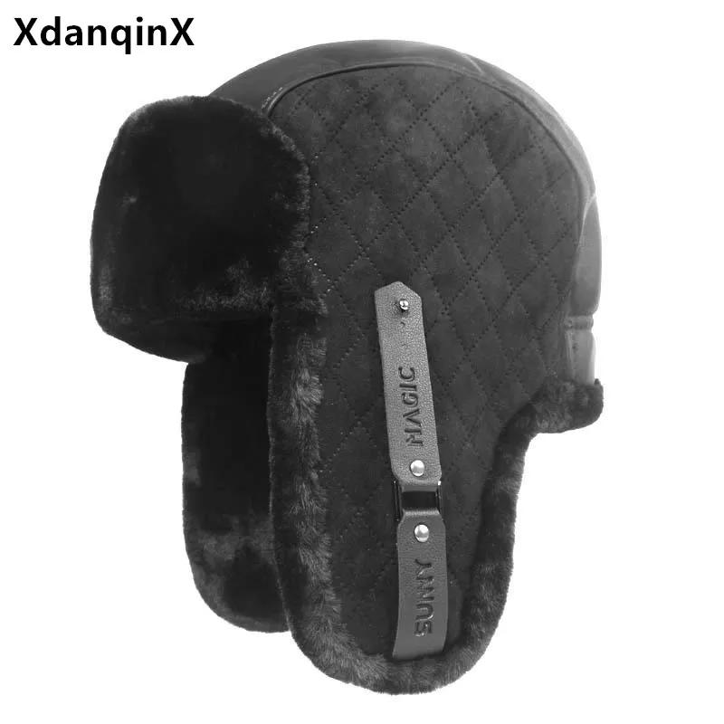 

New Winter Warm Hats For Men Women Plus Velvet Fluff Bomber Hats Cold Proof Thermal Earmuffs Cap Couple Ski Caps Windproof Hat