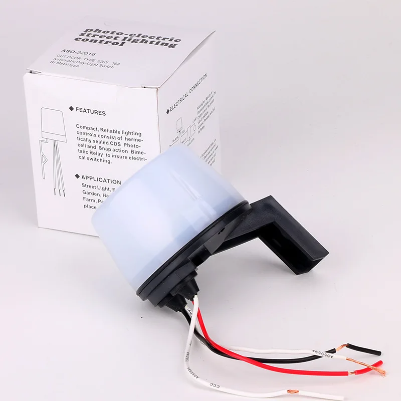  Switch Automatic On Off Photocell street Light Switch 230-240v 16A Photo Control Photoswitch Outdoor Sensor Switch (6)