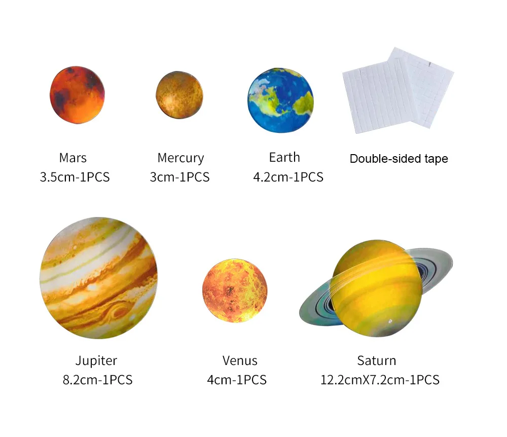 100 шт светящаяся планета карта светящиеся звезды Детская комната украшения стены стикеры флуоресцентный Настенный декор наклейки для украшения дома