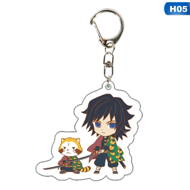 Аниме Demon Slayer Kimetsu No Yaiba брелок Kamado Nezuko Kamado-Tanjirou Agatsuma Zenitsu Hashibira Inosuke PVC милый брелок для ключей