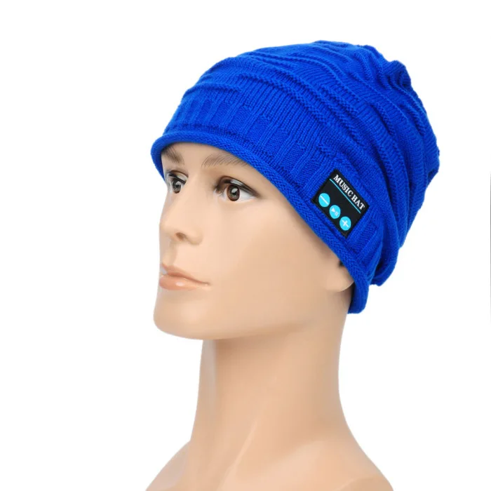 Bluetooth Music Knit Beanie Hat Running Caps Unisex Wireless Smart Warm Cap Headset Speaker with Mic