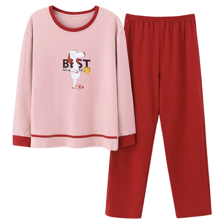 Одежда для женщин, одежда для сна, комплекты с длинными рукавами, осенняя стильная Пижама, женская пижама, женская пижама, большие размеры, пижамы XXL для девочек - Цвет: 1972