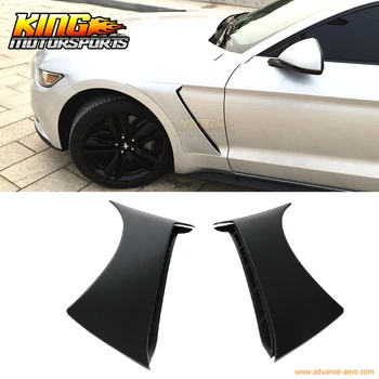 

Fit For 15-18 Ford Mustang GT350 Style Front Side Fender Door Scoops Unpainted - ABS