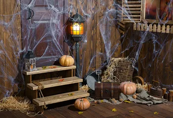 

Kids Holloween photo background Fotografia vinyl old wooden house photography backdrop for photo studio props photocall lv-912