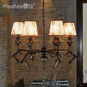 

European simple living room dining room bedroom lamp American retro bar creative studio Chandelier