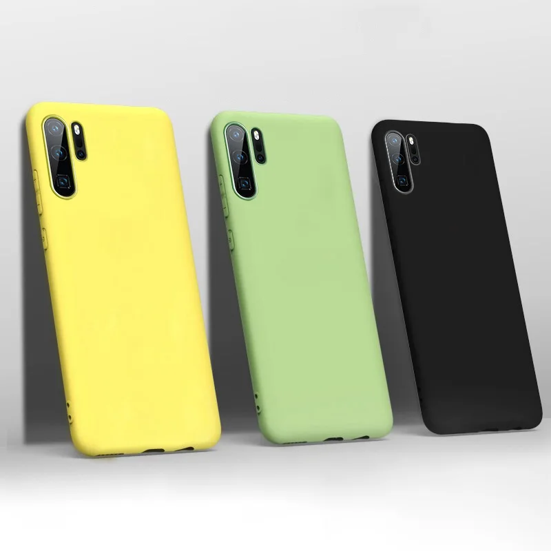 Жидкий силиконовый чехол для huawei P30 Pro противоударный бампер полный TPU телефона Lite