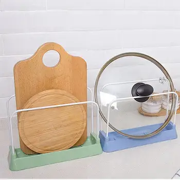 

OUNONA Plates Dish Drain Rack Multifunctional Kitcehnware Holder Storage Rack Cutting Board Pot lid Storage Shelf for Kitchen