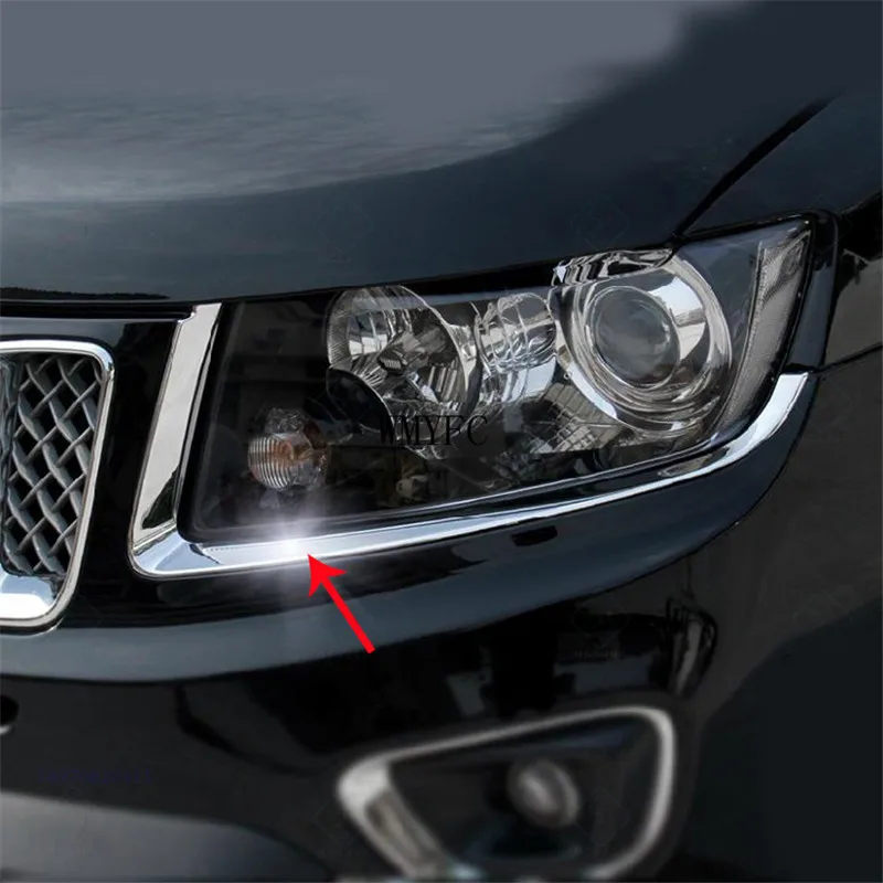 Накладка на переднюю фару для бровесветильник накладка веко Jeep Compass 2011 2012 2013 2014 2015