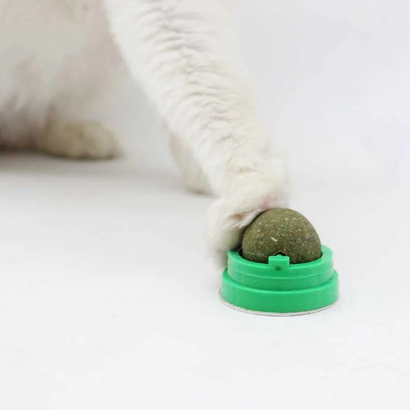 Вращающийся шарик из натуральной кошачьей мяты игрушки для кошек сумасшедшие здоровые кошачьи игрушки для котенка съедобное лечение чистка зубов закуски товары для кошек