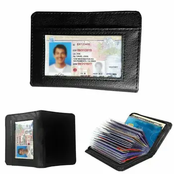 

Women and Man Wallets Small Lock Wallet Slim Card Case Slim Multi-card Case Wallet Card PU Documents Wallet Short Multi-fun G6N3