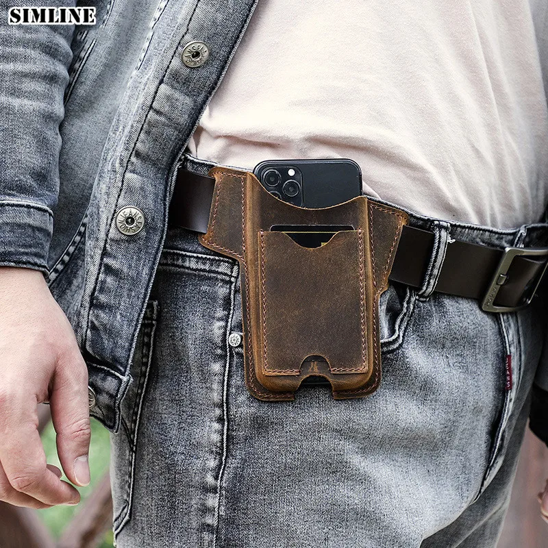 cover with card pocket and belt loop Leather Waist Bag for iPhone 13 PRO MAX 