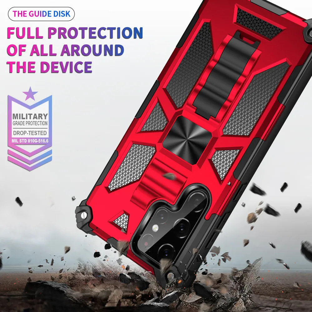 Rugged Shockproof Military-Grade Kickstand Phone Case