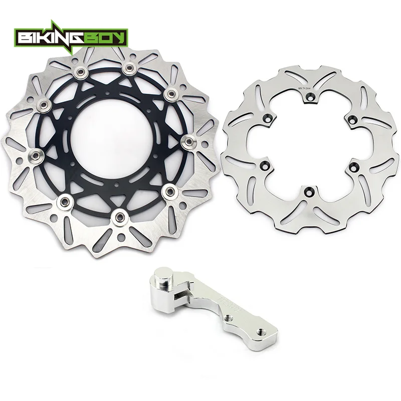 BIKINGBOY для Suzuki dr-z DR-Z 400 SM SuperMotard 05-19 18 17 16 15 14 13 12 11 спереди и сзади тормозные диски роторы кронштейн 320 мм